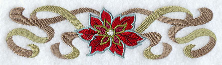 Art Nouveau Poinsettia Thin Border