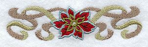 Art Nouveau Poinsettia Thin Border