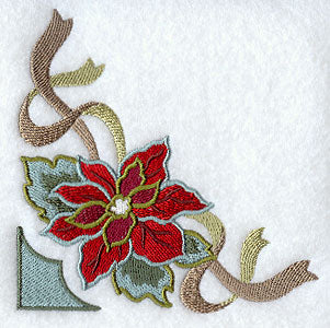 Art Nouveau Poinsettia Corner