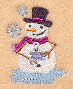 Toasty Snowman with Tea