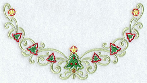 Christmas Tree Swirls Neckline (Crewneck)