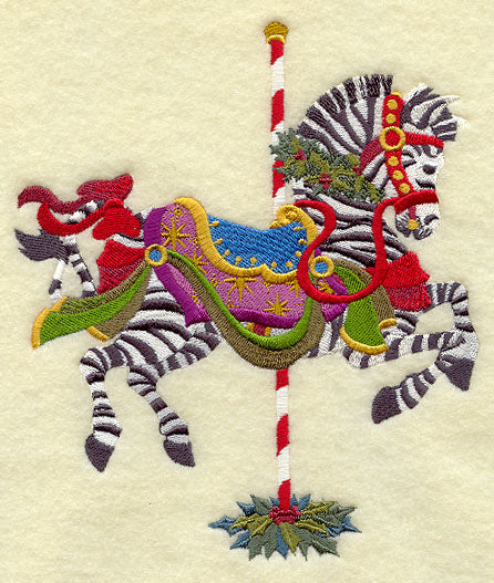 Carousel Christmas Zebra