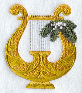 Christmas Harp and Pine Boughs