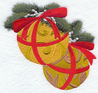 Christmas Ornaments and Pine Boughs 2