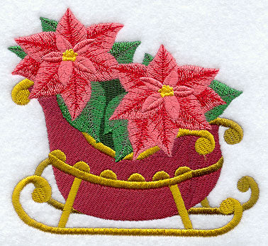 Sleighful of Poinsettias