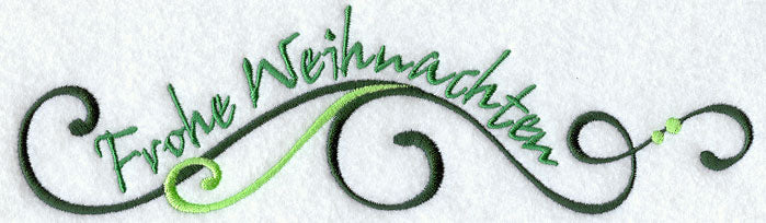 Frohe Weihnachten (German) Swirls