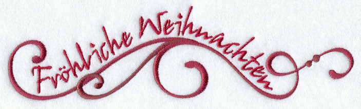 Frohliche Weihnachten (German) Swirls