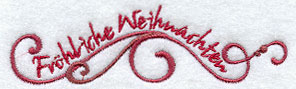 Frohliche Weihnachten (German) Swirls