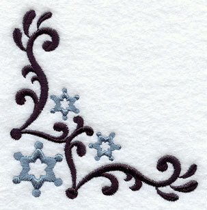 Wrought Iron Snowflakes Corner
