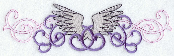 Wild Side Christmas Angels - Wings Border