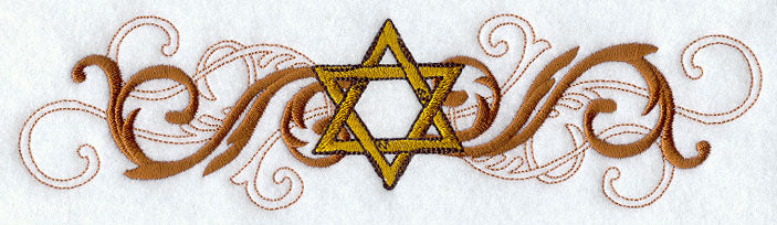 Wild Side Happy Hanukkah - Star of David Border