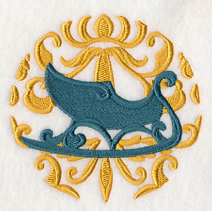 Deck the Halls in Damask - Sleigh