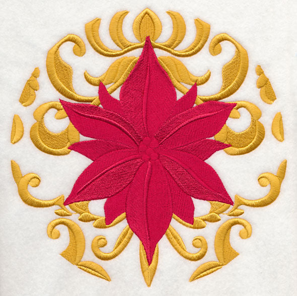 Deck the Halls in Damask - Poinsettia