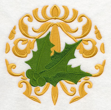 Deck the Halls in Damask - Holly