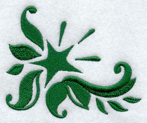 Christmas Damask Star Corner