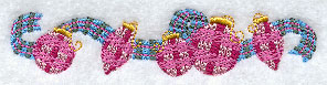 Plaid Christmas Ornaments Border