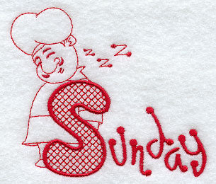 Chef - Sunday (Redwork)