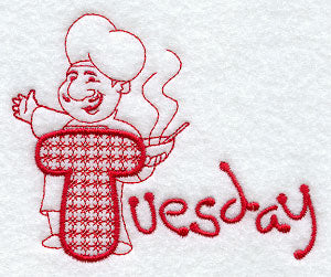 Chef - Tuesday (Redwork)