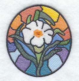 Stained Glass Easter Lily
