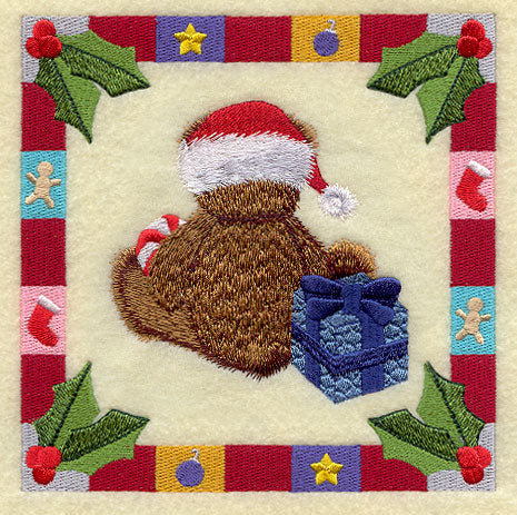 Christmas Bear Square - Back