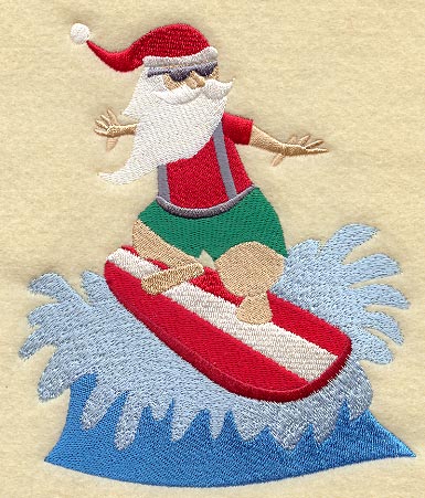 Surfing Santa