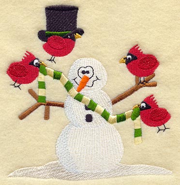 Cardinals & Snowman IV