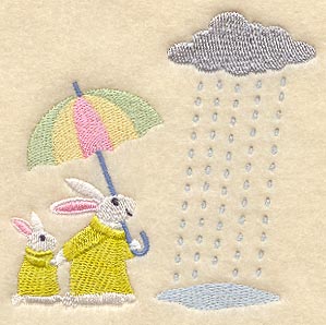 Spring Bunnies & Raincloud