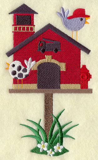 Fire Station Birdhouse