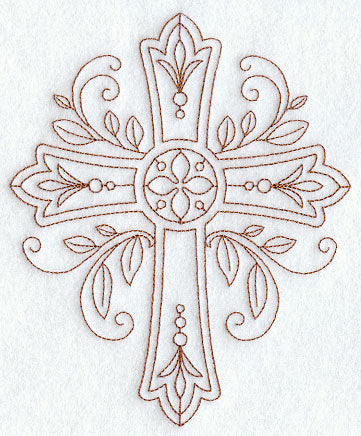Ornate Cross (Redwork)