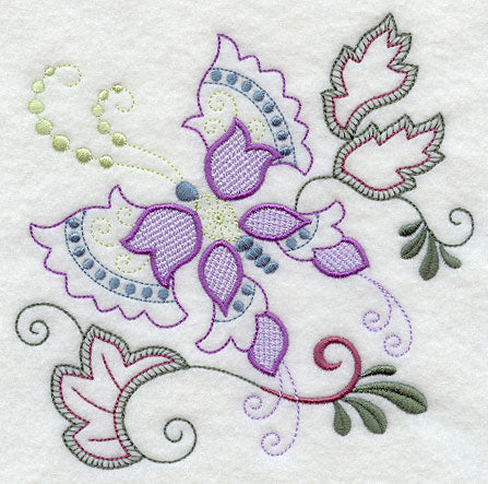 Vintage Jacobean Butterfly 1