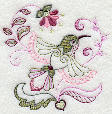 Vintage Jacobean Hummingbird 1