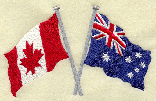 Canadian & Australian Paired Flags