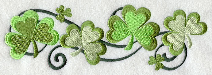 Swirling Shamrocks Border