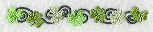 Swirling Shamrocks Thin Border