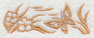 Woodcut Butterfly Border