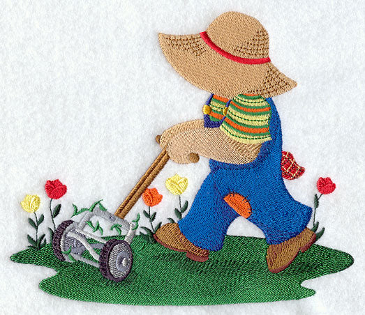 Lawn Mowing Fisherman Fred