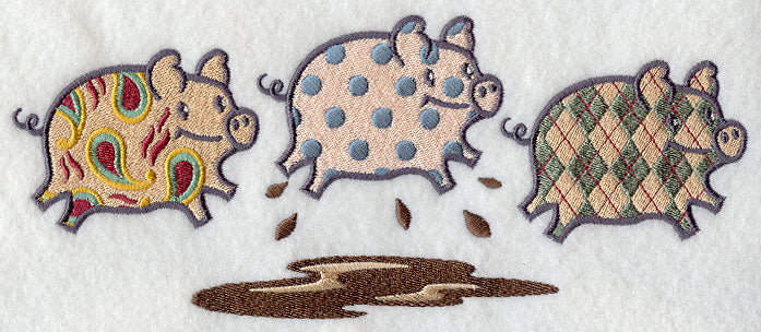 Patterned Pigs Triptych
