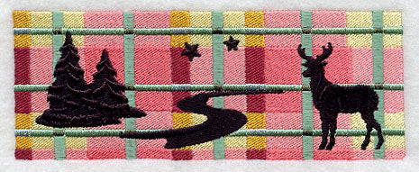 Northwoods Plaid Deer Border