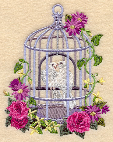 Victorian Birdcage with Doves