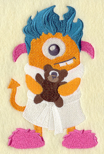 Bath Monster with Teddy Bear