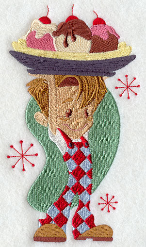 Diner Boy with Banana Split