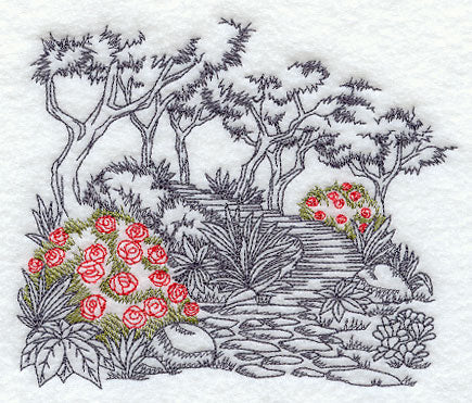 Garden Etching - Roses