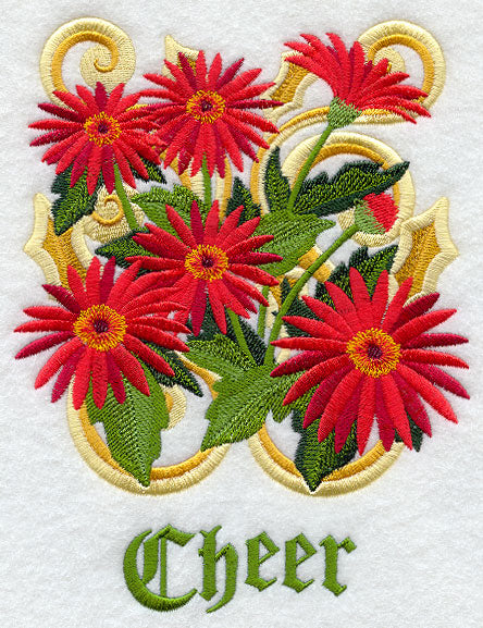 Victorian Red Daisies - Cheer