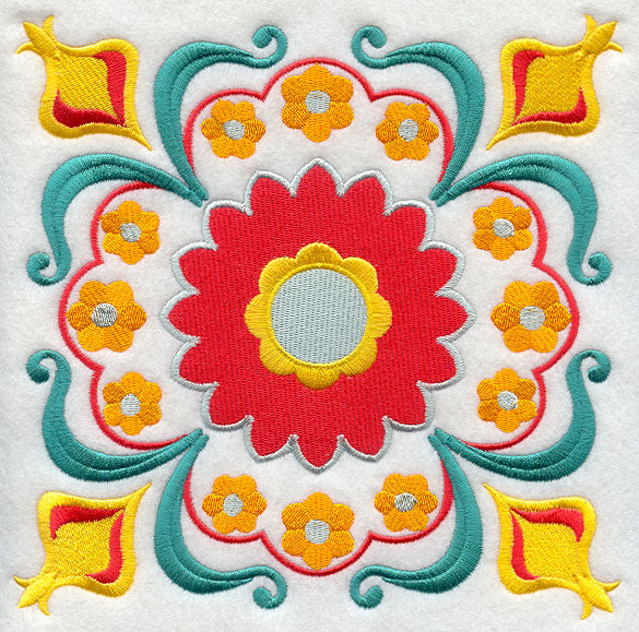 Stylin' Suzani Floral Square 1