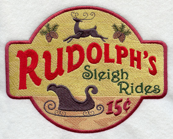 Rudolph's Sleigh Rides Sign