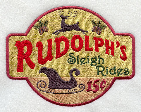 Rudolph's Sleigh Rides Sign