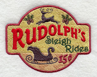 Rudolph's Sleigh Rides Sign