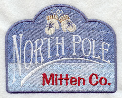 North Pole Mitten Co. Sign