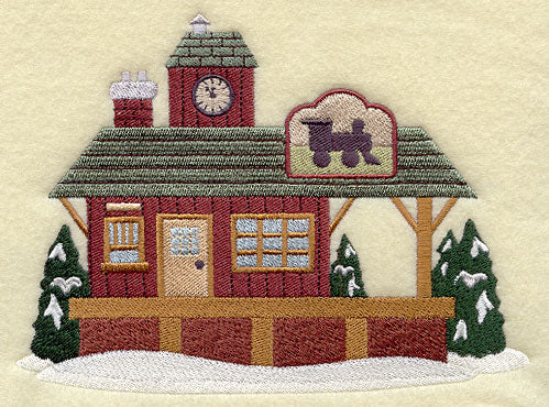 Christmas Village Train Depot
