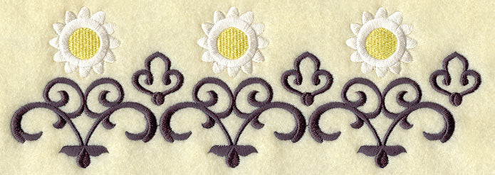 Daisy and Wrought Iron Border